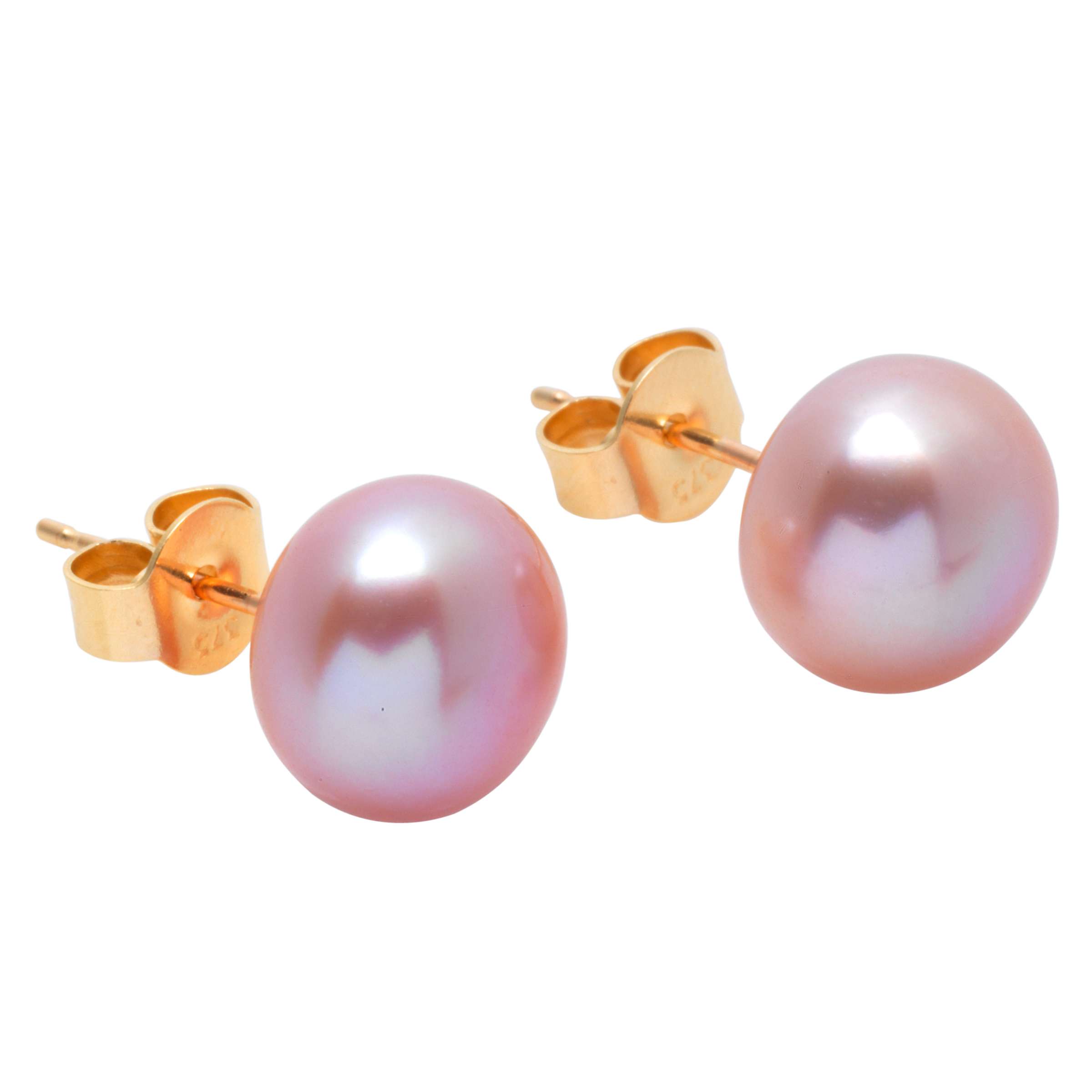 Buy A B Davis 9ct Yellow Gold Freshwater Pearl Bouton Stud Earrings Online at johnlewis.com