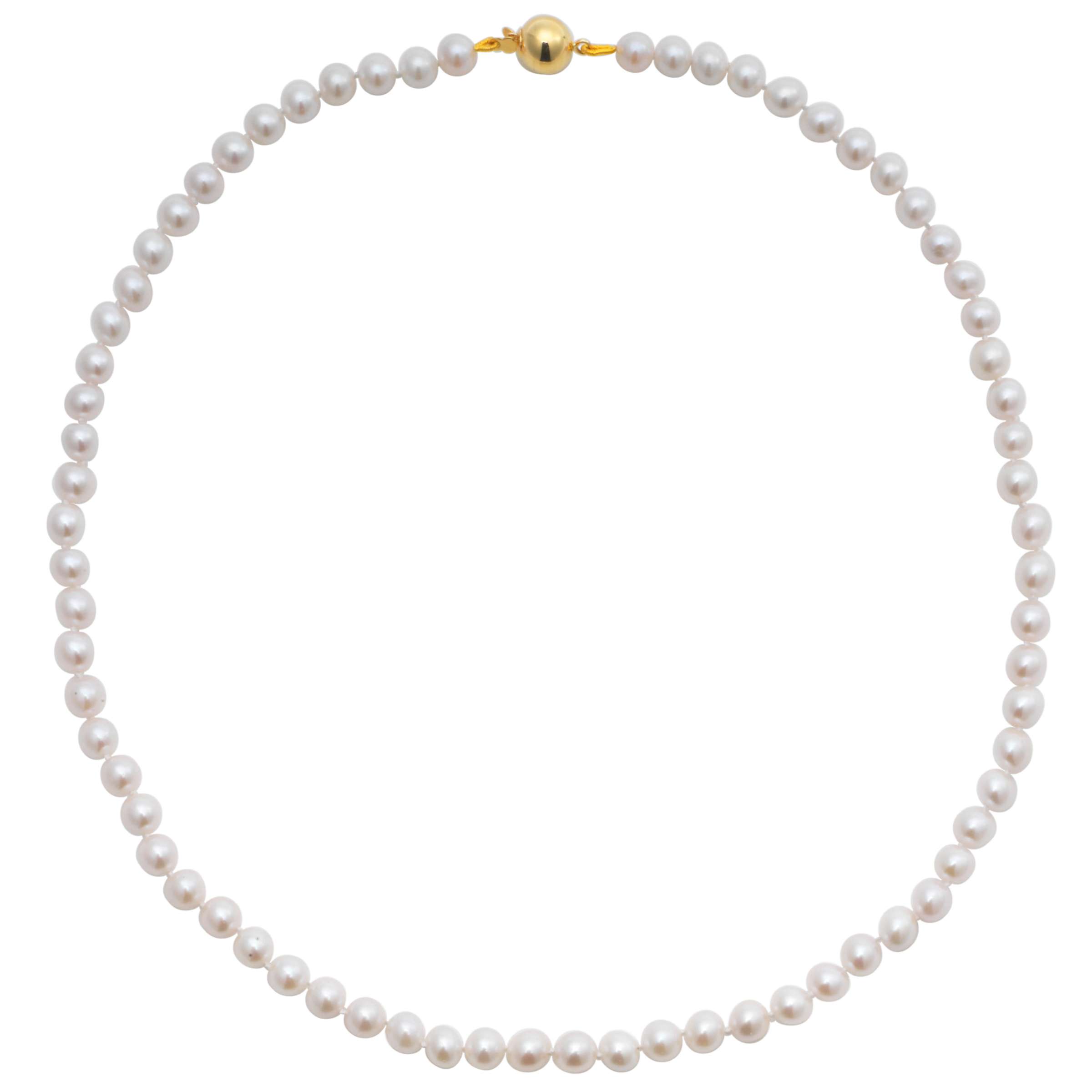 Buy A B Davis Cultured Pearl Necklace, White Online at johnlewis.com