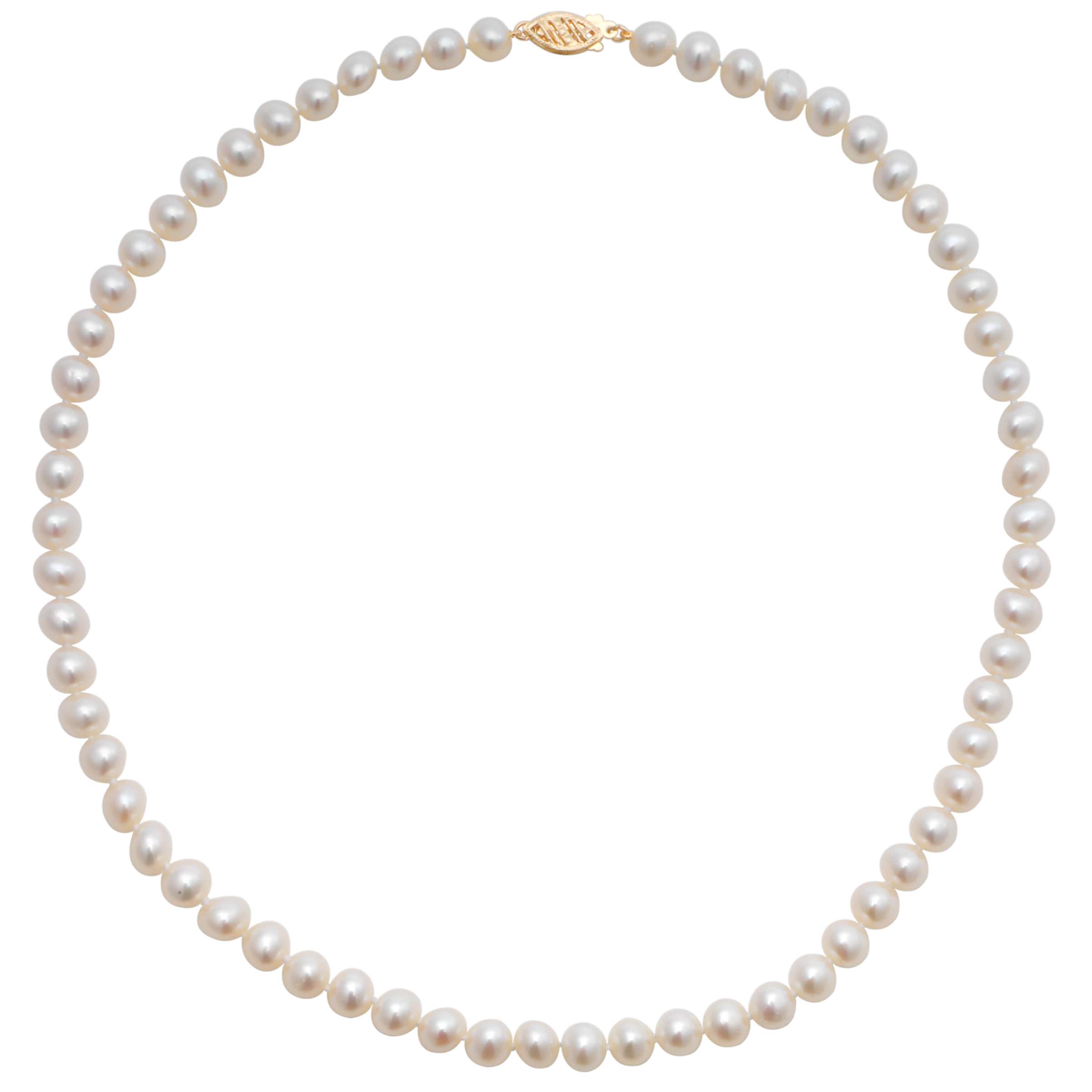 Buy A B Davis Freshwater Cultured Pearl Necklace, White Online at johnlewis.com