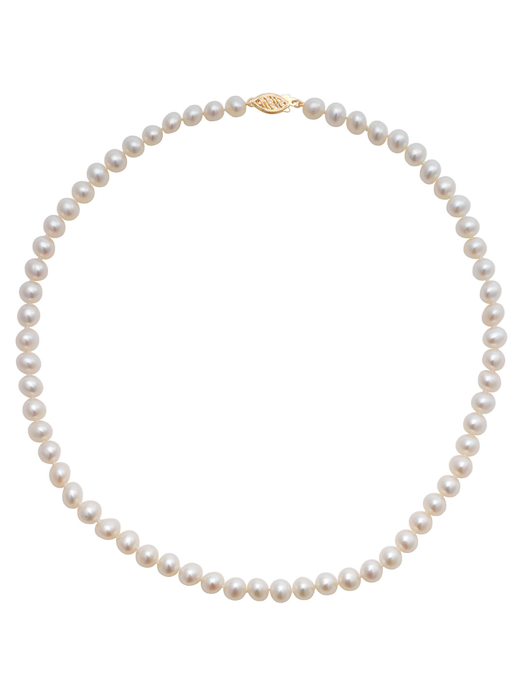A B Davis Freshwater Cultured Pearl Necklace, White