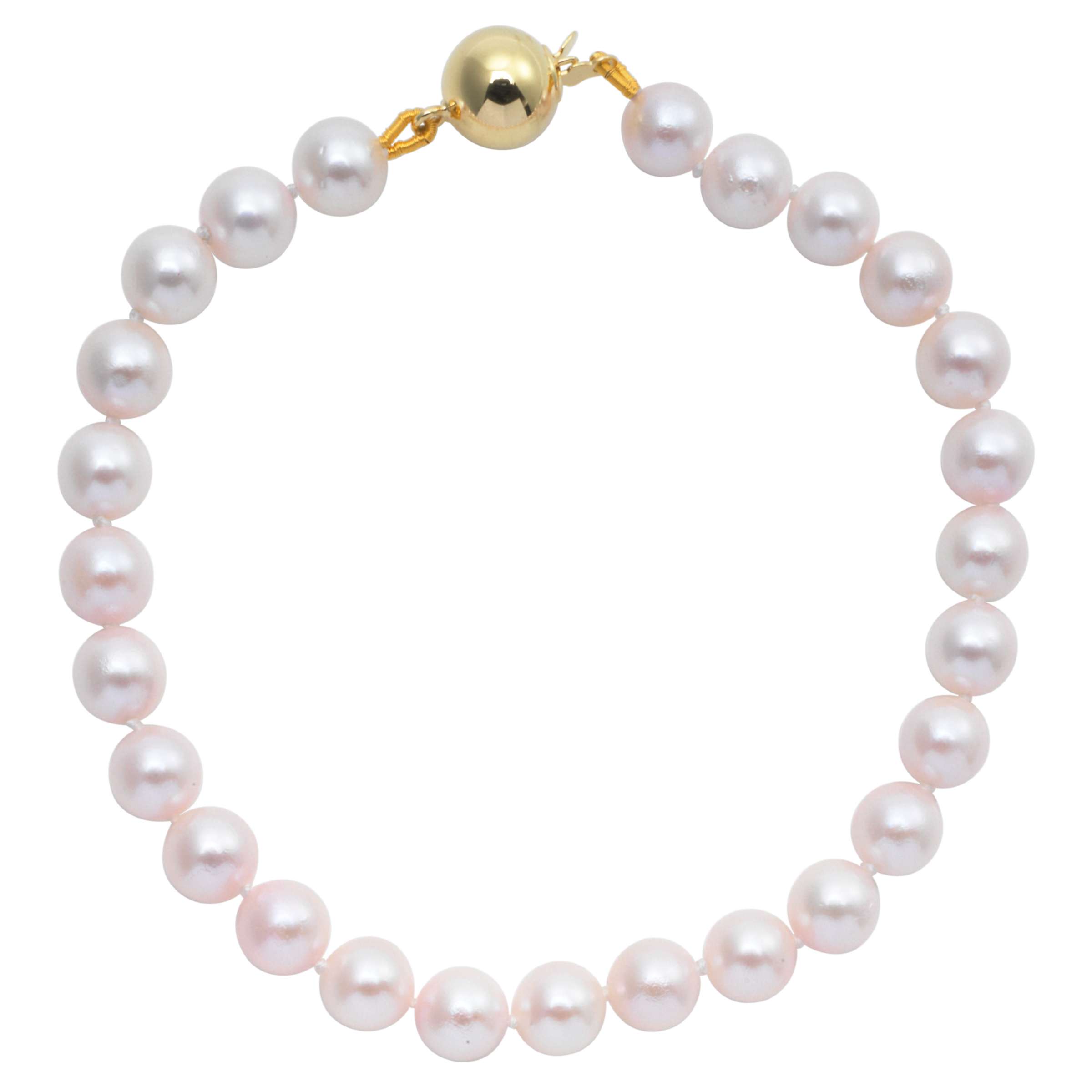 Buy A B Davis Cultured Pearls Knotted 7.5" Bracelet with Gold Clasp Online at johnlewis.com