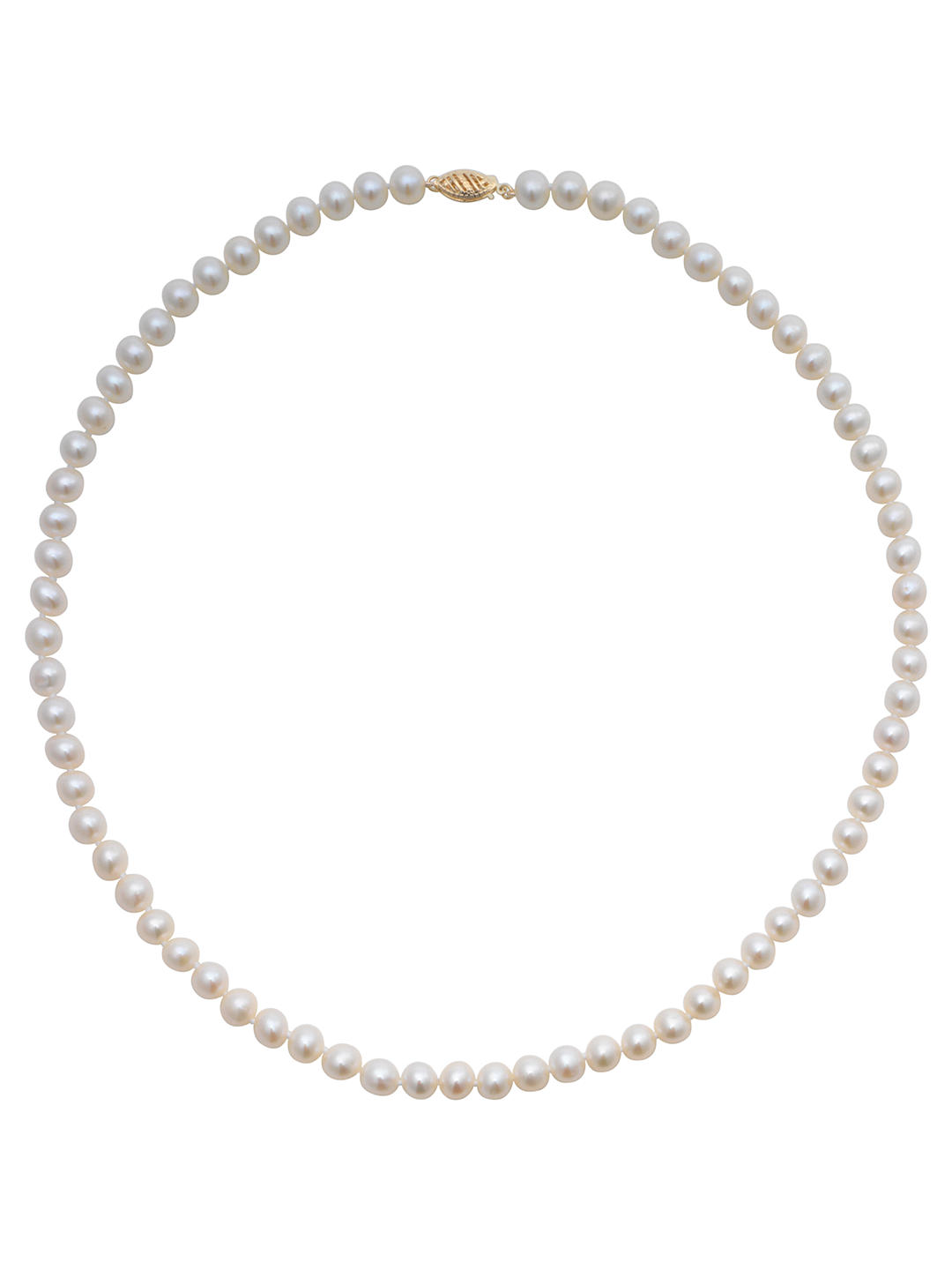 A B Davis Freshwater Pearl Necklace, White