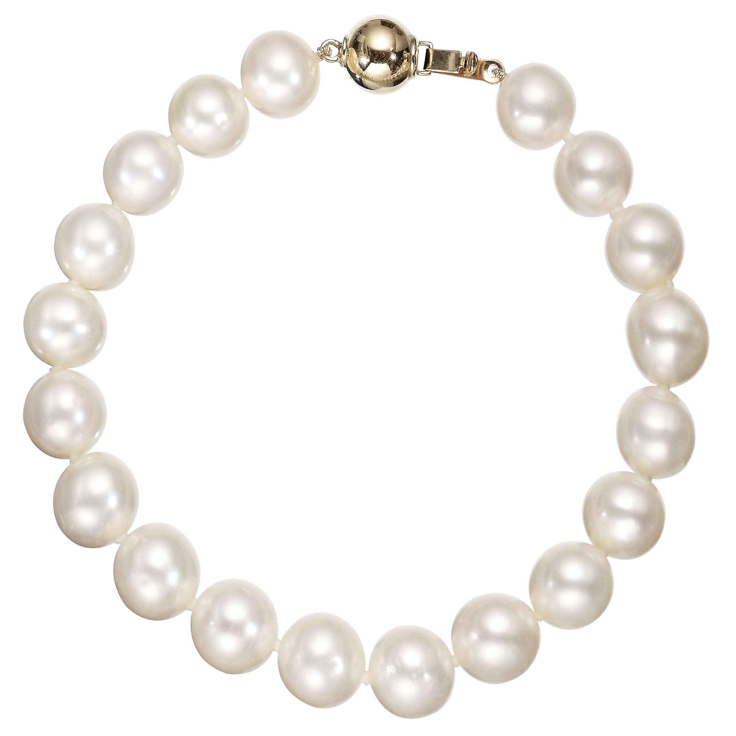Buy A B Davis Freshwater Lustre Pearl Knotted 7.5" Bracelet with Gold Clasp Online at johnlewis.com