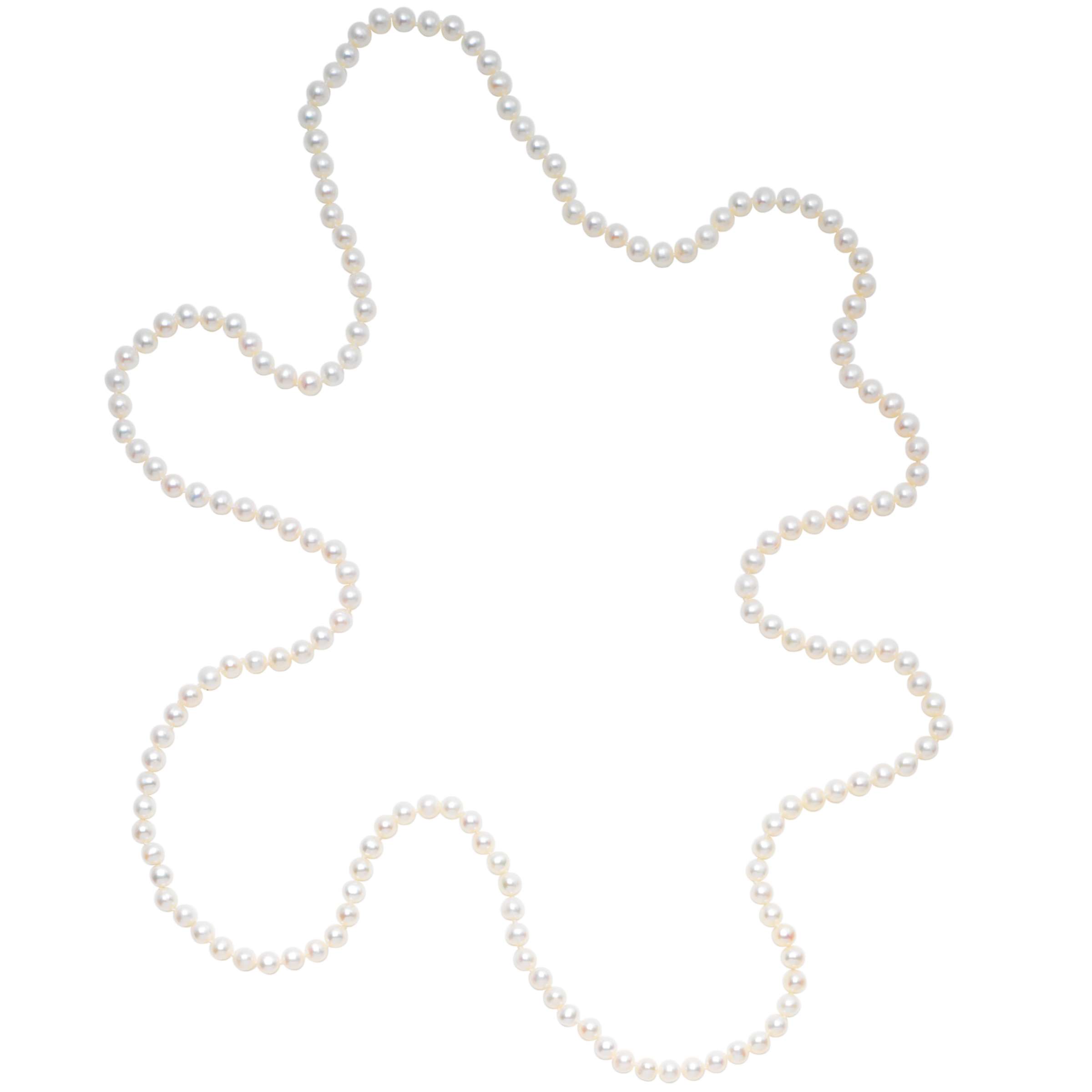 Buy A B Davis Freshwater Pearl Long Knotted Rope Necklace Online at johnlewis.com
