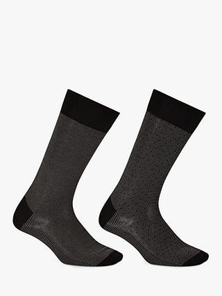 John Lewis & Partners Birdseye Egyptian Cotton Socks, Pack of 2