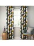 Sanderson Dandelion Clocks Pair Lined Eyelet Curtains, Aqua