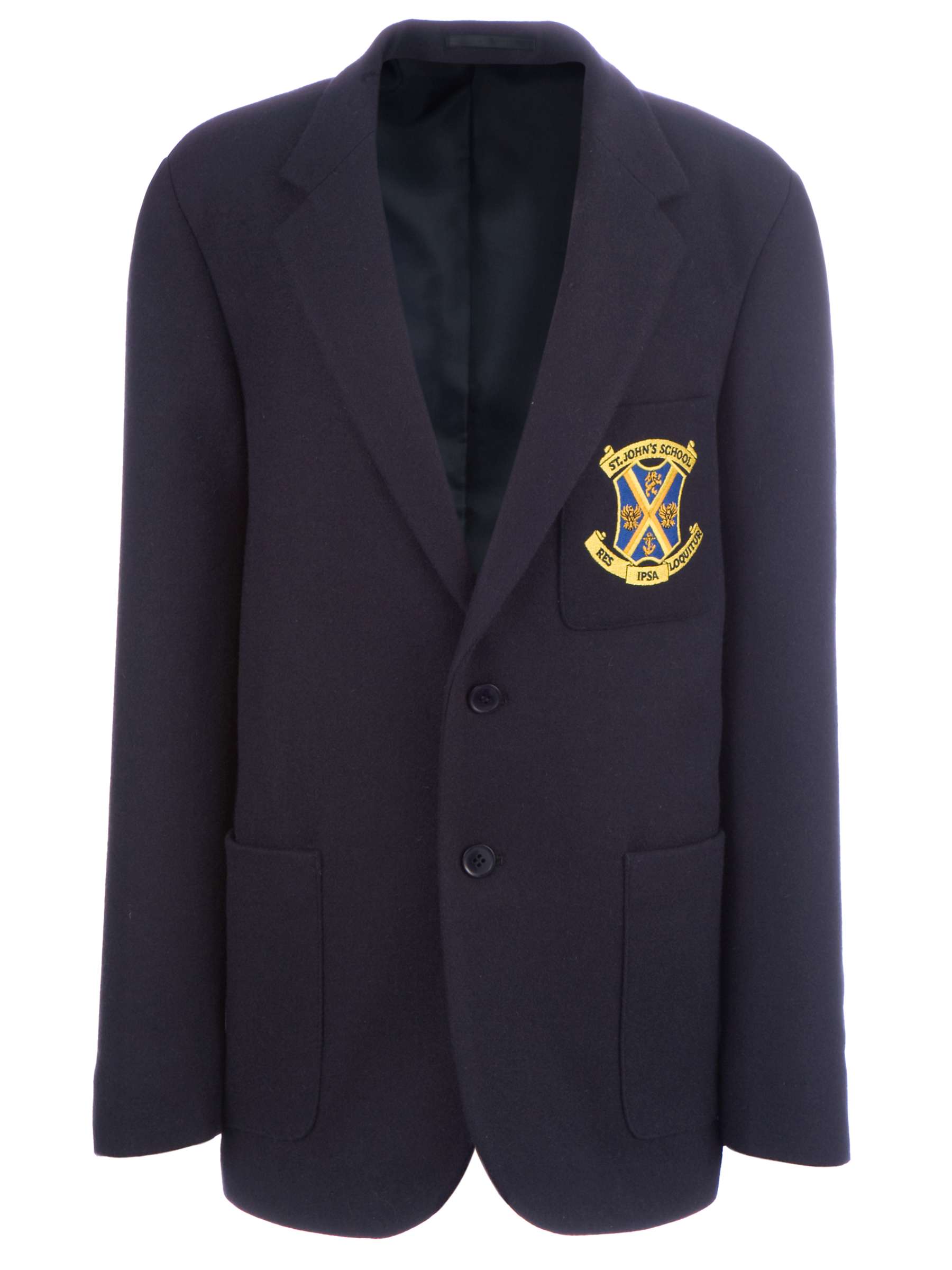 Buy St John's Senior School Boys Navy Logo Blazer, Navy Blue Online at johnlewis.com