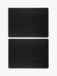 The Just Slate Company Rectangular Placemats, Set of 2, Black
