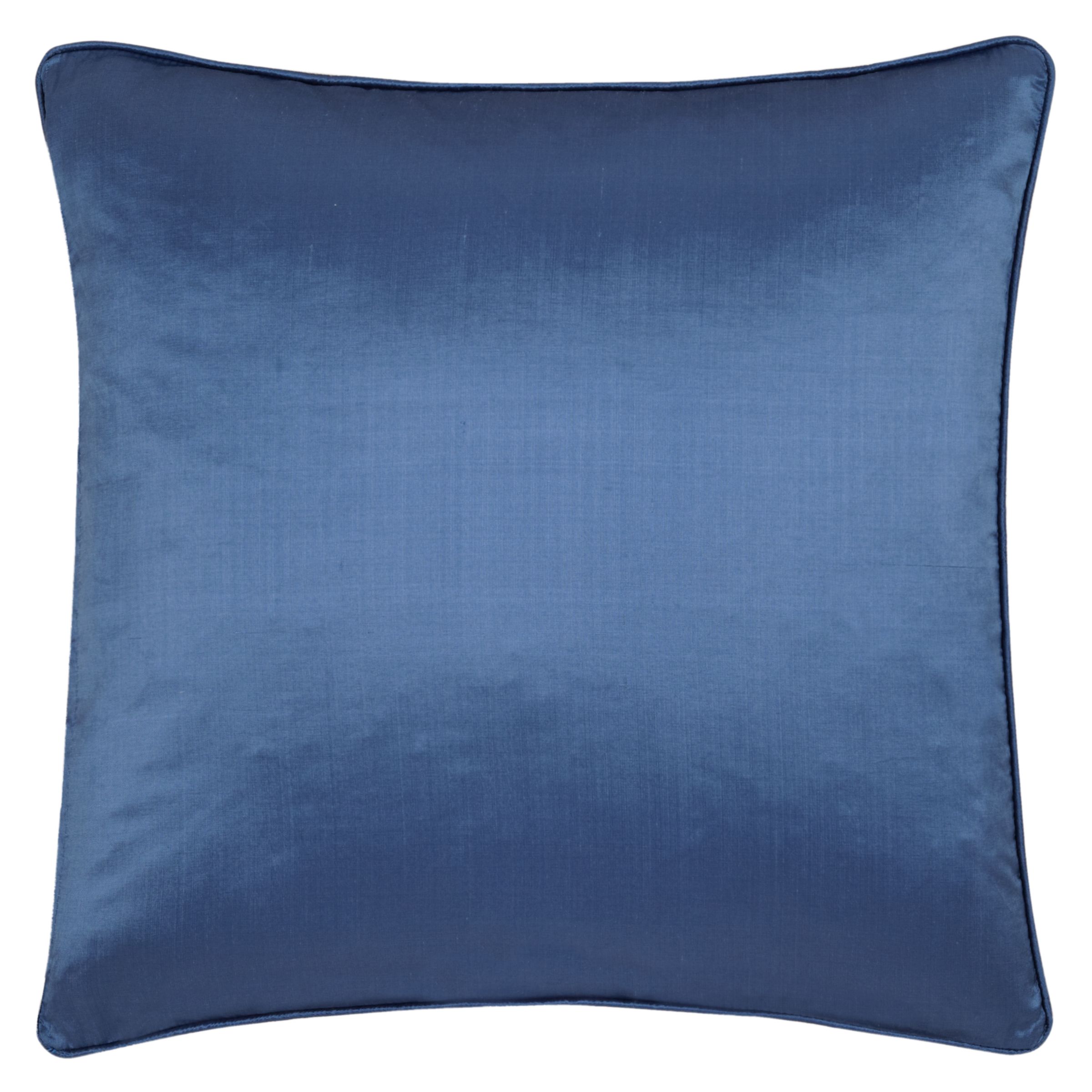John Lewis & Partners Silk Cushion, Blue