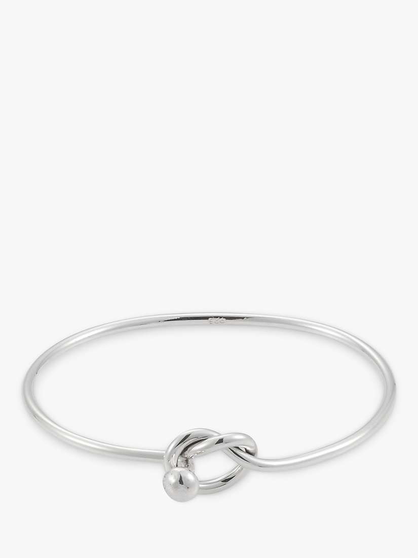 Buy Andea Lovers Knot Silver Bangle Online at johnlewis.com