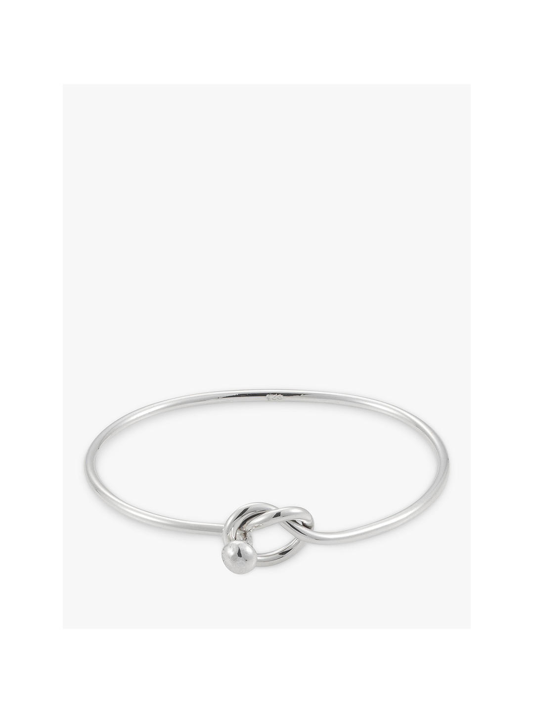 Andea Lovers Knot Silver Bangle