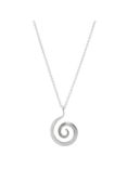 Andea Swirl Pendant Necklace, Silver