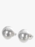 Andea Silver Hammered Dome Stud Earrings