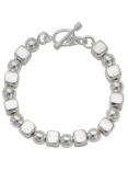 Andea Silver Cube and Ball Bracelet
