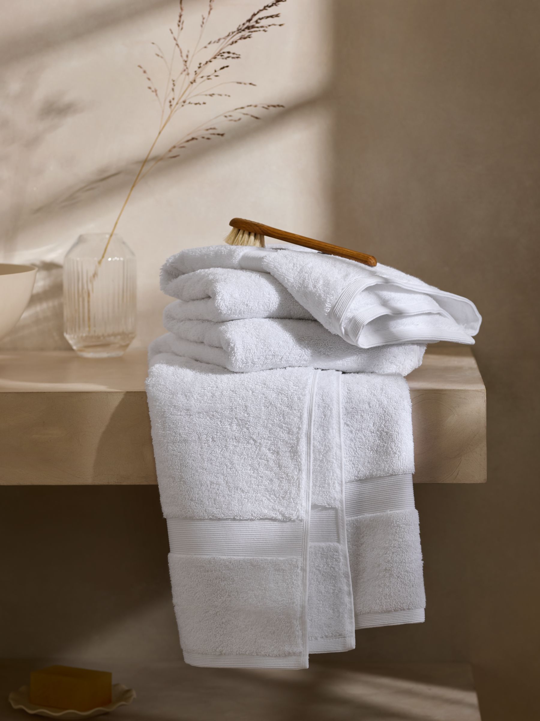 John Lewis Egyptian Cotton Guest Towel, White