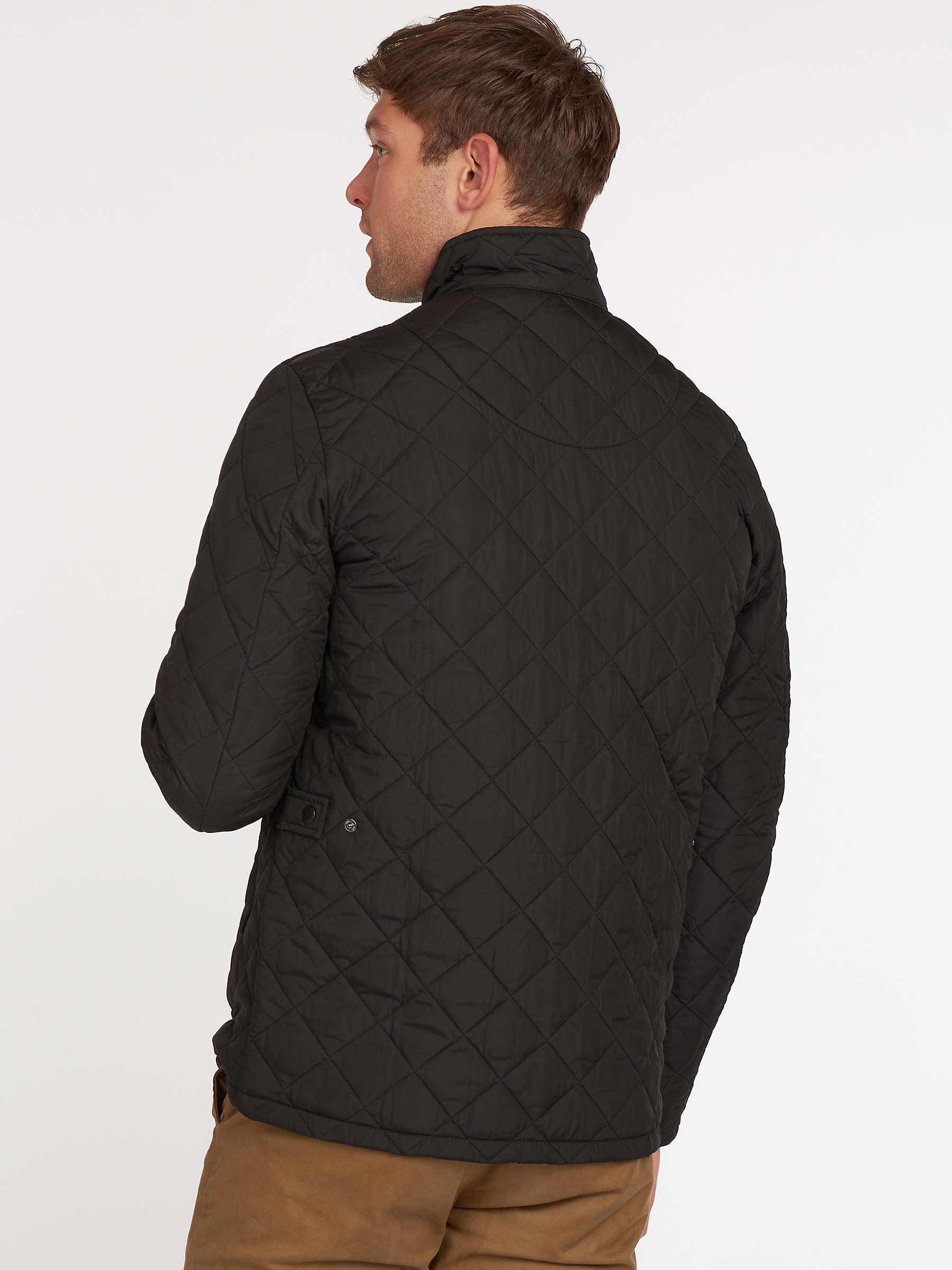 Buy Barbour Chelsea Sportsquilt Water-Resistant Quilted Jacket, Black Online at johnlewis.com