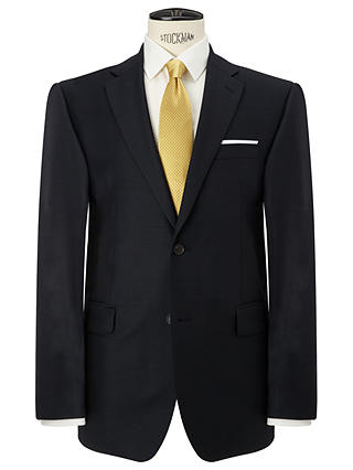 John Lewis & Partners Slim Fit Sharkskin Suit Jacket, Navy