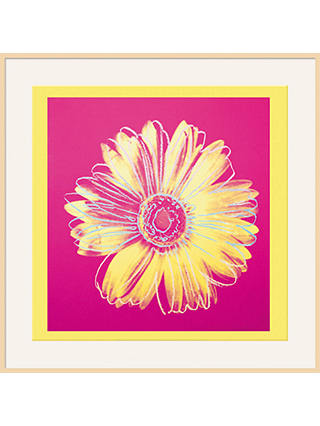 Warhol - Daisy 1982, Yellow on Pink
