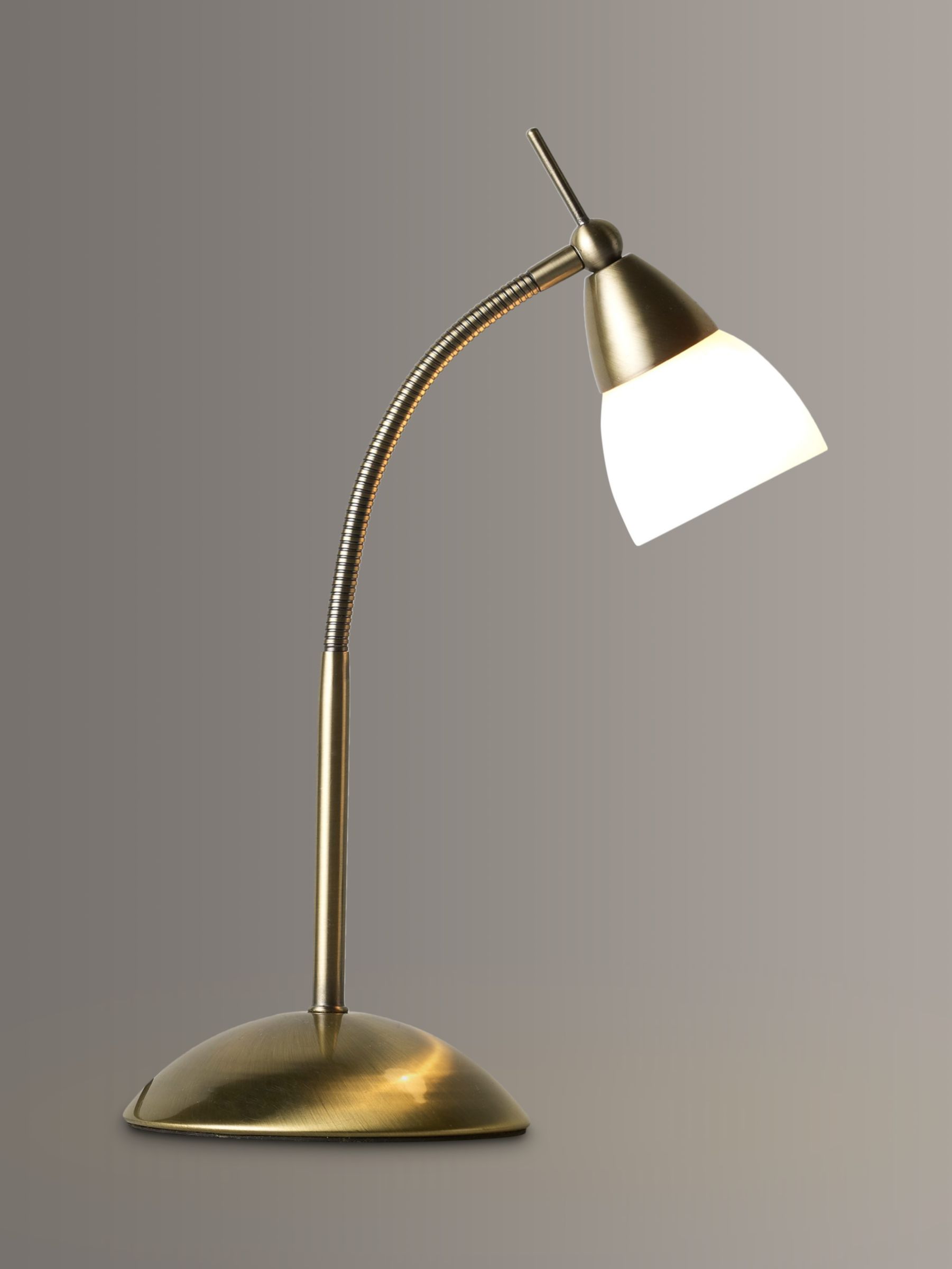John Lewis ANYDAY Contact Touch Desk Lamp, Brass