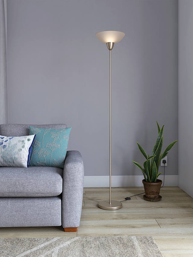 Darlington Uplighter Floor Lamp, Glass Uplighter Shade For Standard Lamp