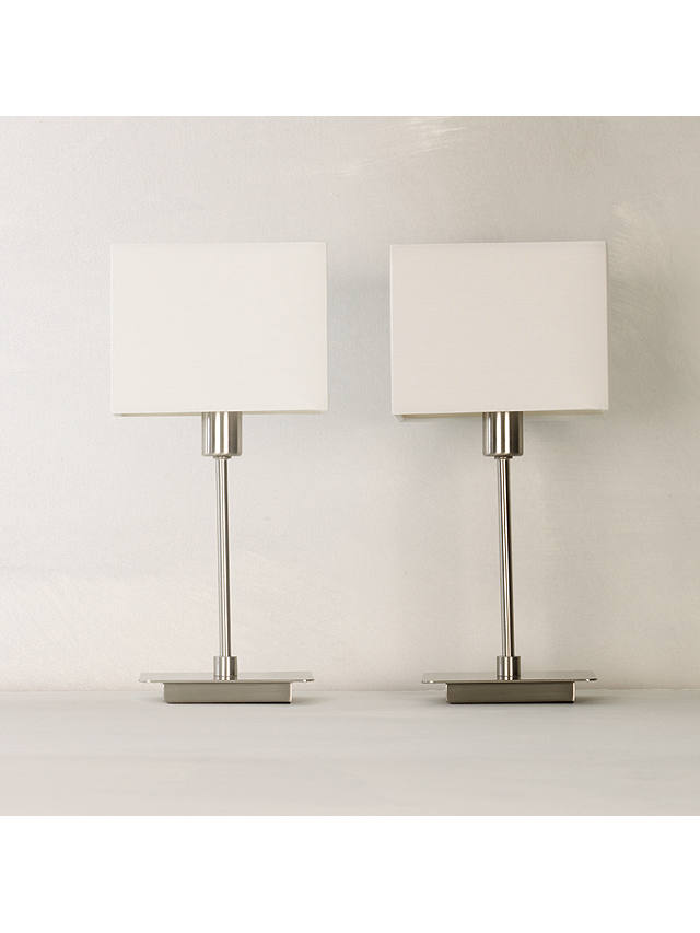 Ruby Table Lamps Nickel Set, Lamp And Table Set