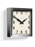 Newgate Clocks Quad Square Metal Wall Clock, 40cm, Silver