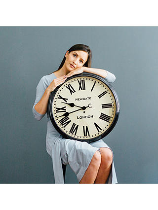 Newgate Clocks Battersby Wall Clock Dia 50cm Black - Black Wall Clocks Australia