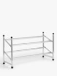 John Lewis ANYDAY 2-Tier Expandable Shoe Rack, Chrome