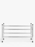 John Lewis ANYDAY 2-Tier Expandable Shoe Rack, Chrome