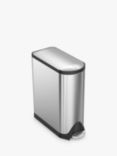simplehuman Butterfly Pedal Bin, Brushed Stainless Steel, 30L