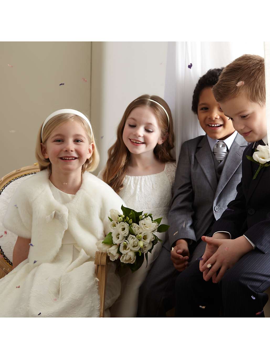 Buy John Lewis Kids' Fairy Bridesmaid Dress, Ivory Online at johnlewis.com