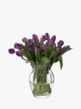 Dartington Crystal Florabundance Tulip Vase, H18.5cm, Clear