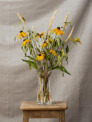 Dartington Crystal Florabundance Daffodil Vase, H22.5cm, Clear
