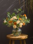 Dartington Crystal Florabundance Anenome Vase, H12.5cm, Clear