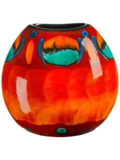 Poole Pottery Volcano Purse Vase, H20cm
