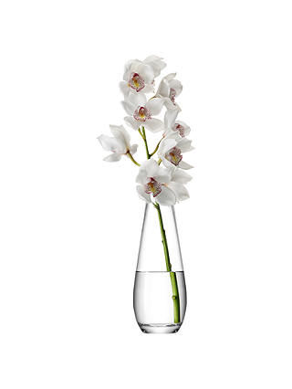 LSA International Flower Tall Stem Vase, H29cm, Clear