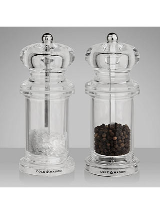 Cole & Mason 505 Acrylic Salt and Pepper Set, 13cm
