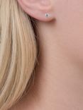 E.W Adams 18ct White Gold Diamond Stud Earrings