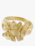 London Road 9ct Yellow Gold Leaf Ring, Gold