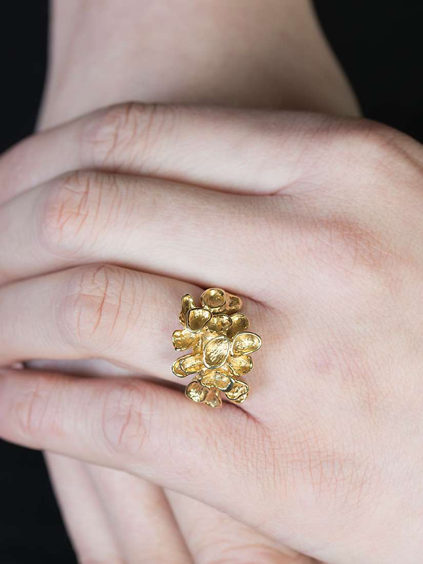 Buy London Road 9ct Yellow Gold Leaf Ring, Gold Online at johnlewis.com
