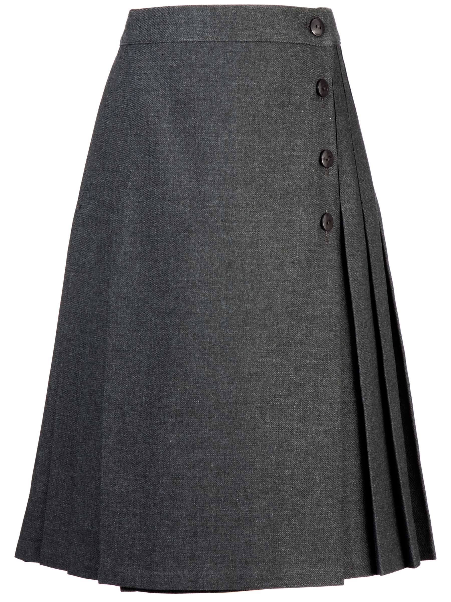 Buy Girls' School Pleated Kilt Skirt, Grey Online at johnlewis.com