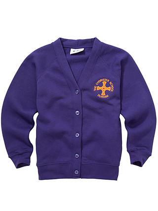 The Chorister School Pre Prep Girl's Cardigan, Purple