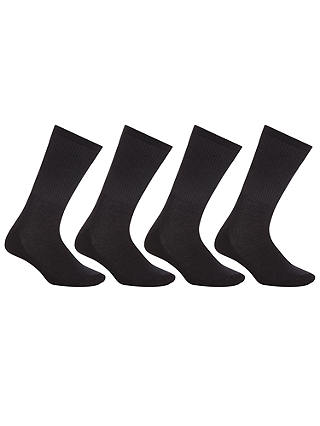 John Lewis & Partners Sport Cushion Sole Socks, Pack of 4