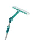 Leifheit Telescopic Window Cleaner with Removable Microfibre Coth and Squeegee Head, 2m