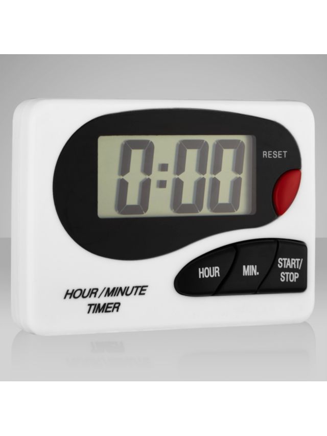 Set of 5 digital kitchen timers, alarm clocks, white - Wood, Tools