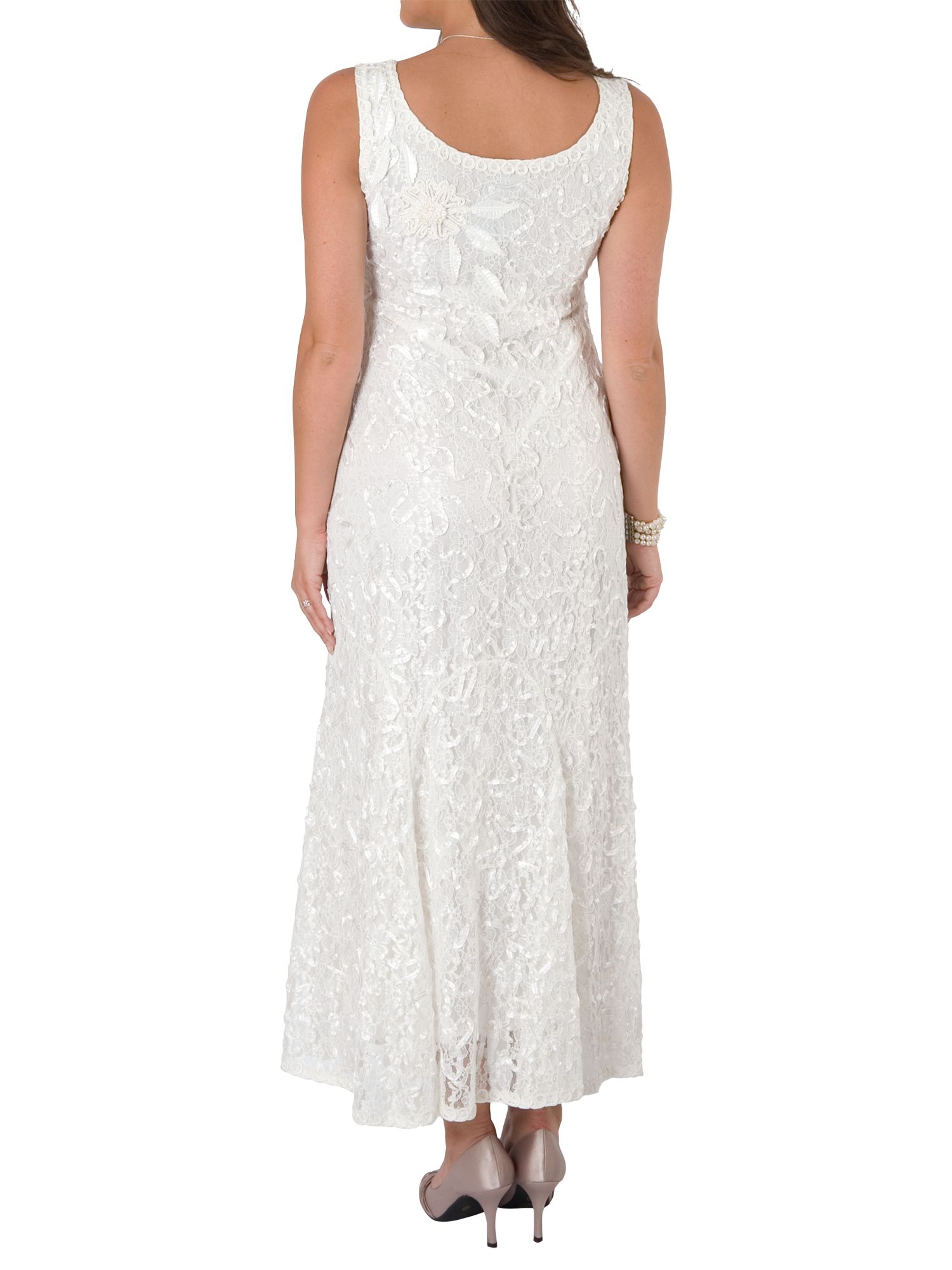 Chesca Lace Cornelli Embroidered Dress, Ivory at John Lewis & Partners