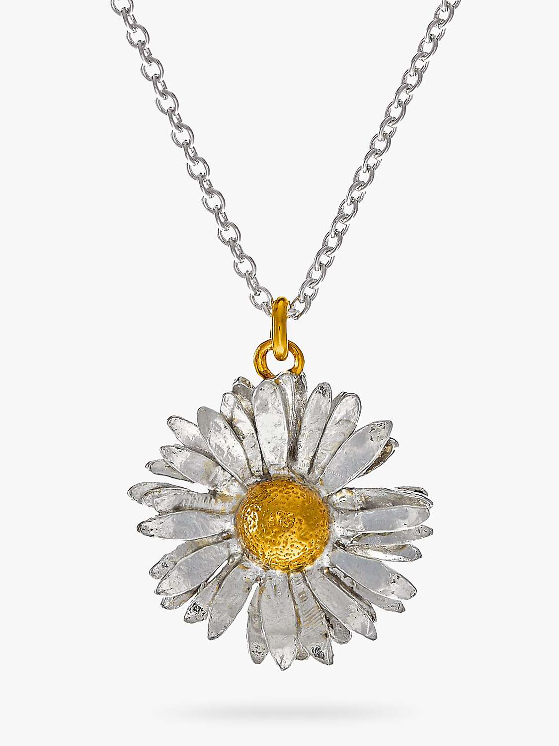 Alex Monroe for John Lewis Daisy Pendant Necklace, Silver/Gold at