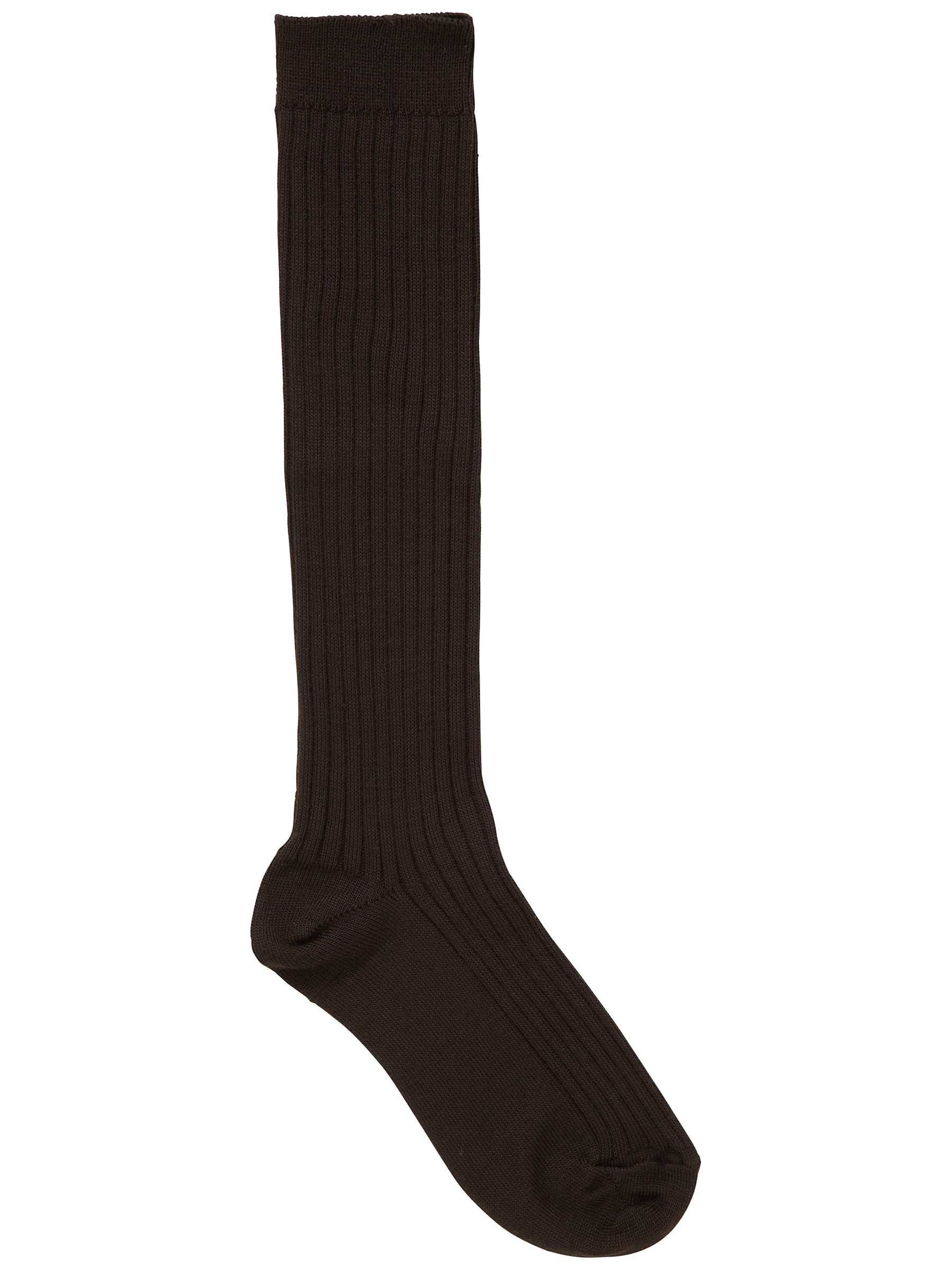 Buy Girls' School Knee High Socks, Pack of 2, Brown Online at johnlewis.com