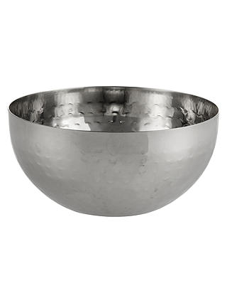 John Lewis & Partners Hammered Stainless Steel Bowl