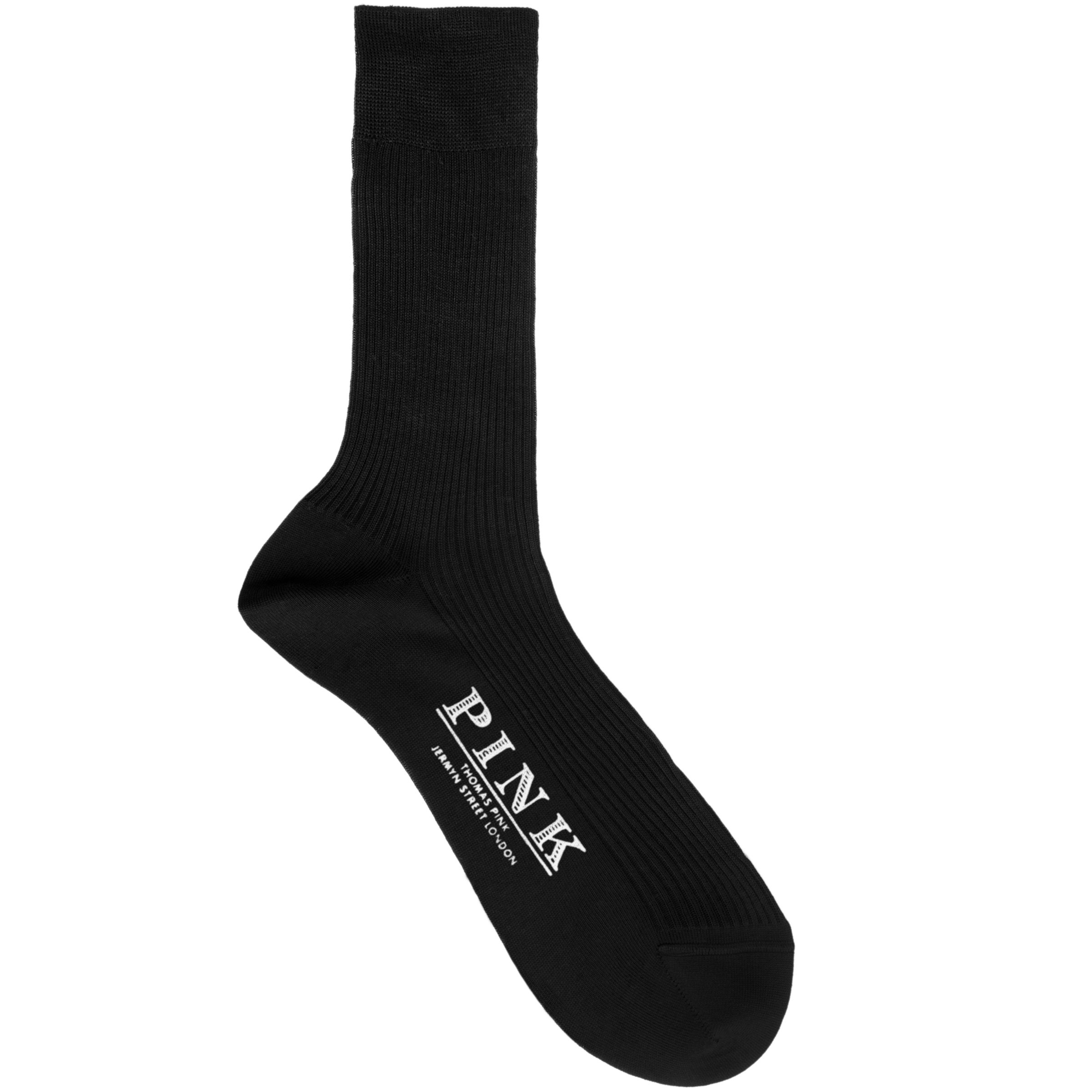 Thomas Pink Classic Cotton Socks, Black